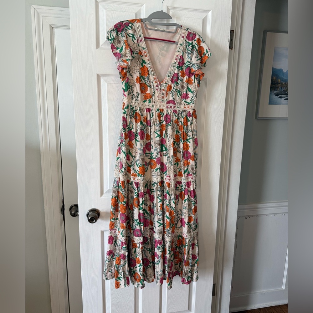 NWOT Piper & Scoot Floral V-Neck Maxi Dress